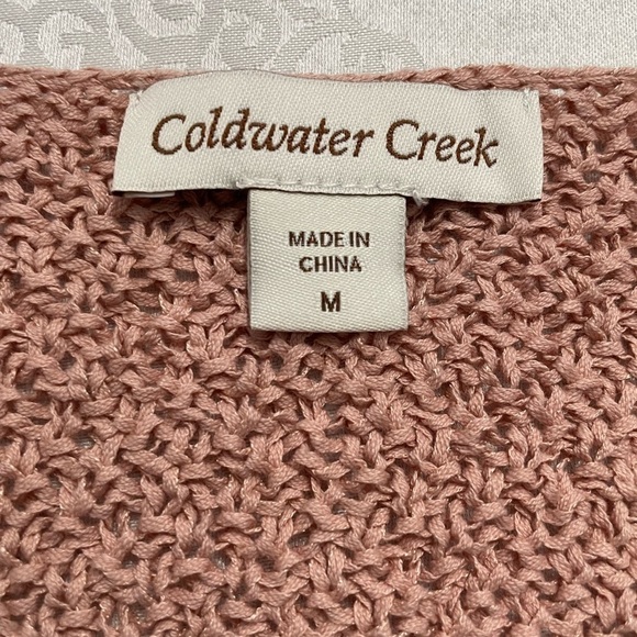 Goldwater Creek women chunky knit pink tunic size M . New. - Picture 5 of 5